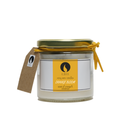 Orange bloom candle